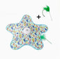 Interactive Hide and Seek Cat Toy with Mouse Squeaky Sound. Motion Activated Moving Concealed Feathers Kitten Teaser Toy