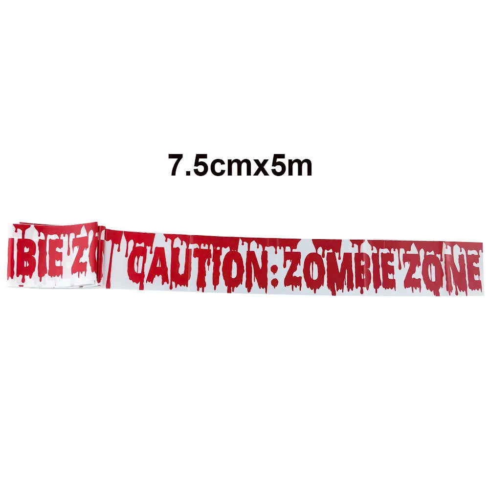 ☠️ Halloween Zombie Caution Tape