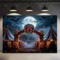 🤡 Scary Circus Halloween Clown Backdrop