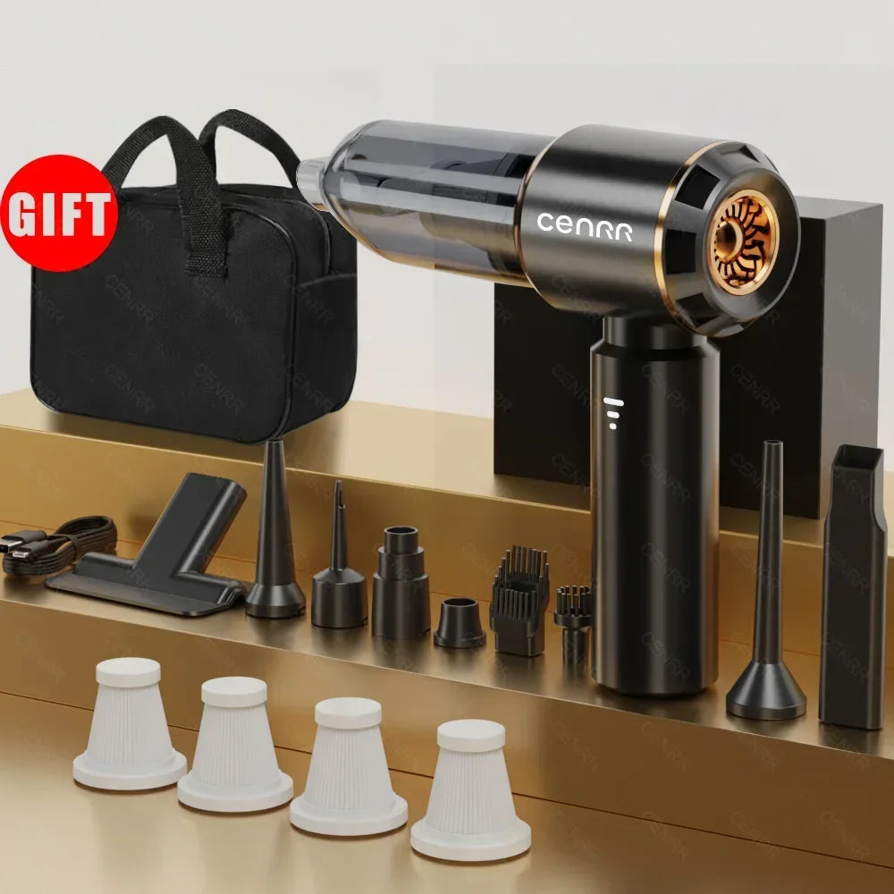 CENRR 998000PA Car Vacuum Cleaner, Strong Suction Cordless Wireless Cleaner. Handheld Portable Vacuum Cleaner
