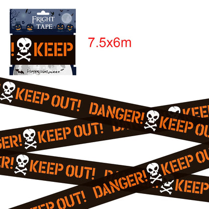 ☠️ Halloween Zombie Caution Tape