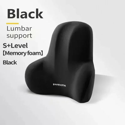 Memory Foam Lumbar Back Cushion for Car, Office, Gaming Chairs and Postpartum Waist Support Multi Functional Pain Relief Pillow
