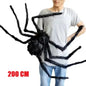 Halloween Big Plush Spider. Horror Halloween Decoration. Party Prop Outdoor Giant Spider Decor 30-200cm Chamber Prank Black Spider