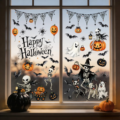 🕷️ Halloween Reusable Window Stickers Set