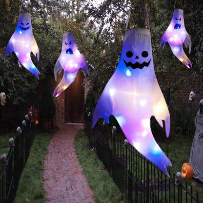 👻 Halloween LED Hanging Ghost – Spooky Party Decor