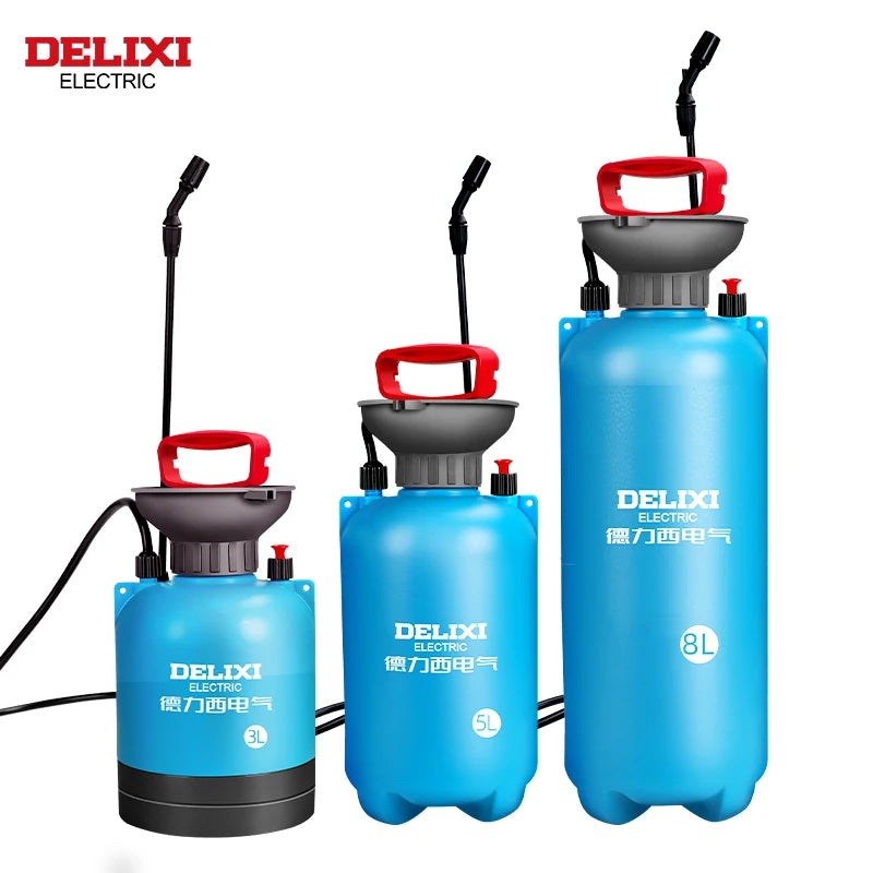 DELIXI ELECTRIC 3/5/8L Garden Sprayer, Hand Pump Pressure Sprayer,Multi-Purpose Hand Pressure Garden Sprayer, for Lawn Garden