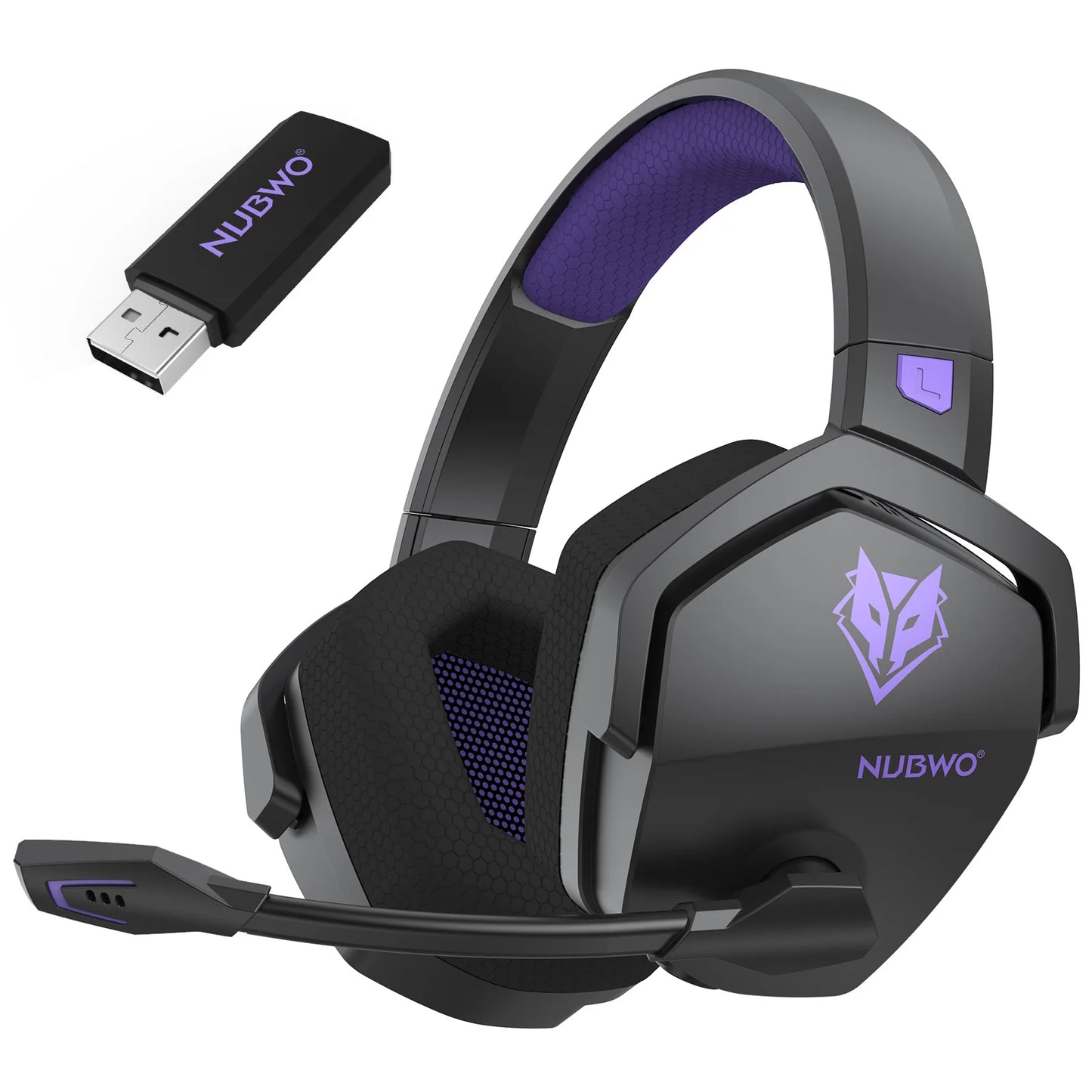 NUBWO G06 Dual Wireless Gaming Headset with Microphone for PS5, PS4, PC, Mobile, Switch. 2.4GHz Bluetooth 5.3 Gaming Headphone