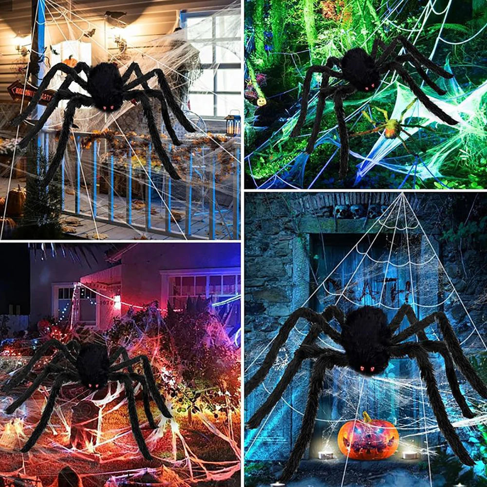 Halloween Triangle Spider Web. 5m Large Plush Simulation Spider Web. Haunted Home Outdoor Yard Decoration Props