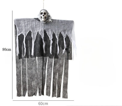 1pcs Halloween Glowing Skull Skeleton Gauze Hanging Home Outdoor Garden Decoration