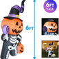 6FT Halloween Inflatable Pumpkin Skull – Yard Decor