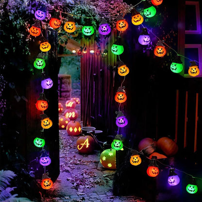 Pumpkin String Lights For Easter, Halloween, Christmas Room Decor RGB String Lights Indoor Lamps Outdoor Decor Lights