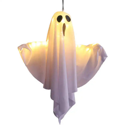 Halloween Glowing White Ghost LED Hanging Ghosts Horror Props with Fairy Light for Indoor & Outdoor Haunted House Halloween Decoration