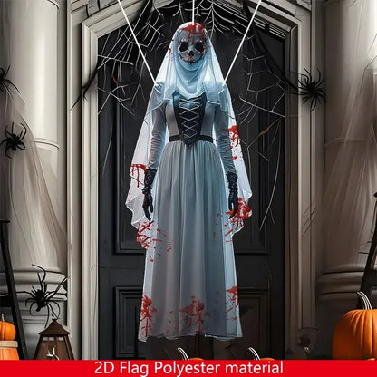 👰💀 Skull Bride Halloween Backdrop