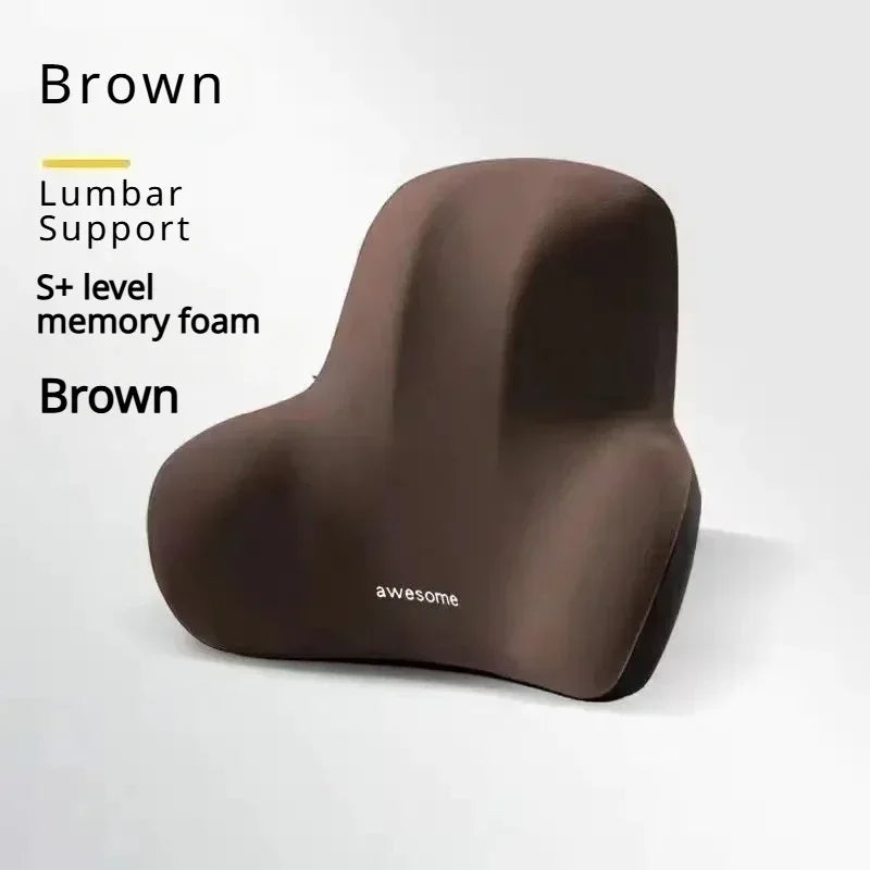 Memory Foam Lumbar Back Cushion for Car, Office, Gaming Chairs and Postpartum Waist Support Multi Functional Pain Relief Pillow