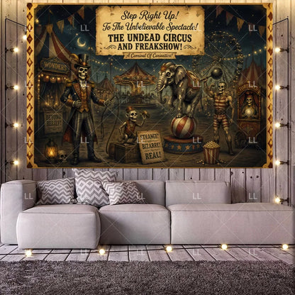 🤡 Scary Circus Halloween Clown Backdrop
