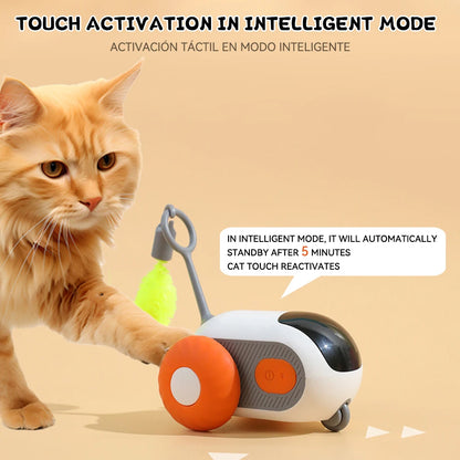 Smart Cat Toy. Interactive Cat Car Toy. Automatic Rolling or Remote Control for Indoor Cat Accessories & Kittens