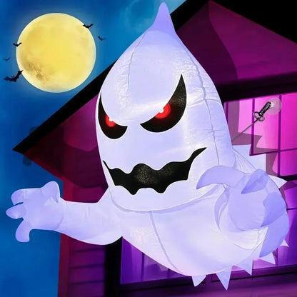 1Pc 1.4m Halloween Ghost Scary Inflatable Giant Blow Up Foldable Phantom Unique Coming Party for Outdoor Yard Garden Lawn Decor Prop