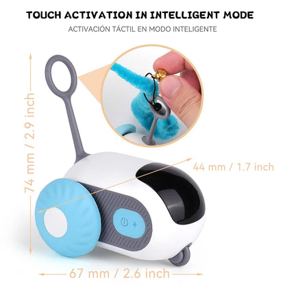 Smart Cat Toy. Interactive Cat Car Toy. Automatic Rolling or Remote Control for Indoor Cat Accessories & Kittens