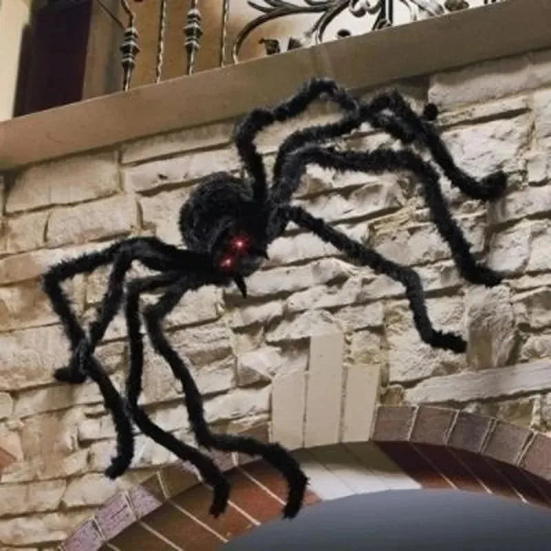 Halloween Big Plush Spider. Horror Halloween Decoration. Party Prop Outdoor Giant Spider Decor 30-200cm Chamber Prank Black Spider