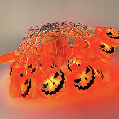 Halloween Decoration LED String Lights. Pumpkin, Ghosts, Spider Web Hanging Lamp. Home Outdoor Lantern Props