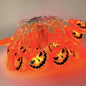 Halloween Decoration LED String Lights. Pumpkin, Ghosts, Spider Web Hanging Lamp. Home Outdoor Lantern Props